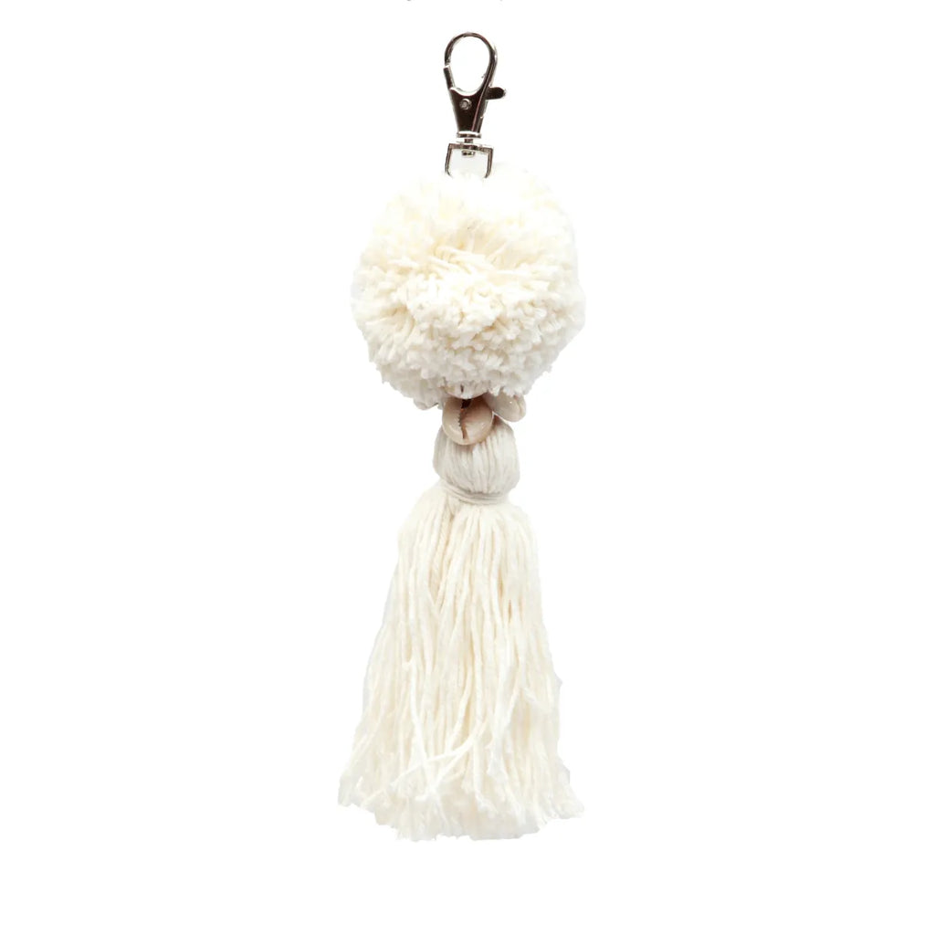 The Pompom Keychain - White